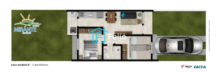 Imagem Casas novas 2 dormitórios com pátio em Gravataí