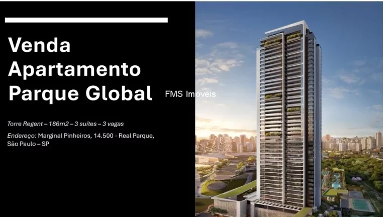 Imagem Venda de Apartamento de 3 Suítes em Cidade Jardim, São Paulo - 186m² - 3 Vagas de Garagem