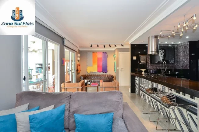 Foto do imóvel Apartamento à Venda No Brooklin Com 1 Suíte e 2 Vagas, 94m em RUA BACAETAVA