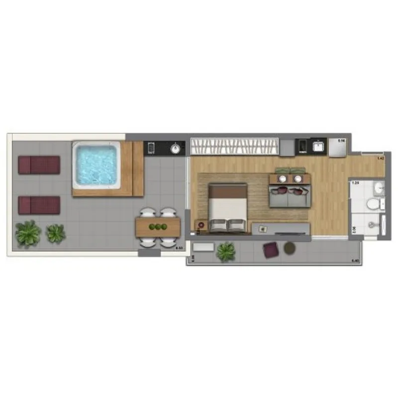 Imagem apartamento 1 dormitório em São Paulo, Citizen Paulista Residencial São Paulo, apartamento 1 quarto em São Paulo SP, comprar apartamento 1 dormitório