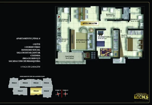 Imagem Apartamento com 3 Quartos à Venda, 133 m² em Centro - Criciúma