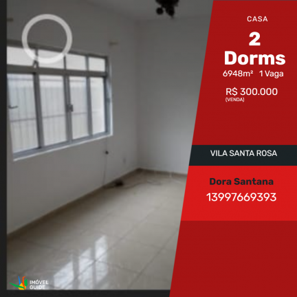 Casa com 2 Quartos à Venda, 6.948 m² em Vila Santa Rosa - Guarujá
