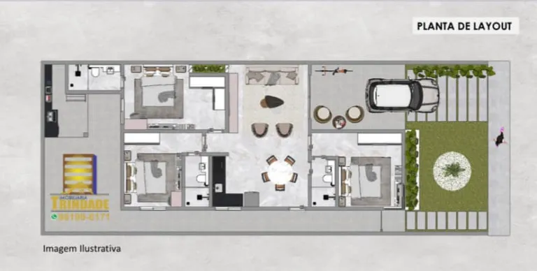 Imagem Casa de Condomínio com 3 Quartos à Venda, 160 m² em Cohatrac IV - São Luís