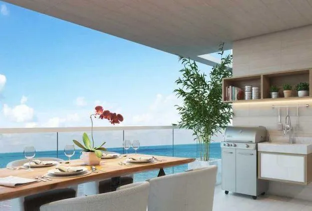 Imagem Flat pé na areia no Bessa com varanda gourmet, mobiliado, lazer completo e excelente potencial para moradia ou investimento.