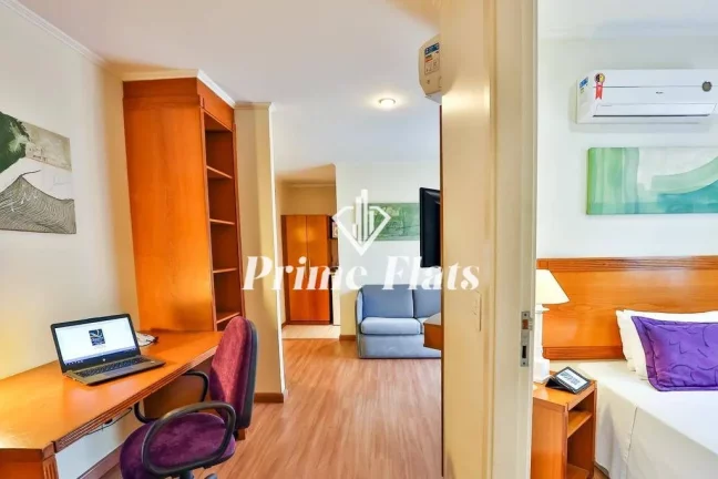 Foto do imóvel Flat disponível para venda Quality Suítes Long Stay Vila Olímpia, com 52m², 2 dormitórios e 1 vaga em Rua Alvorada
