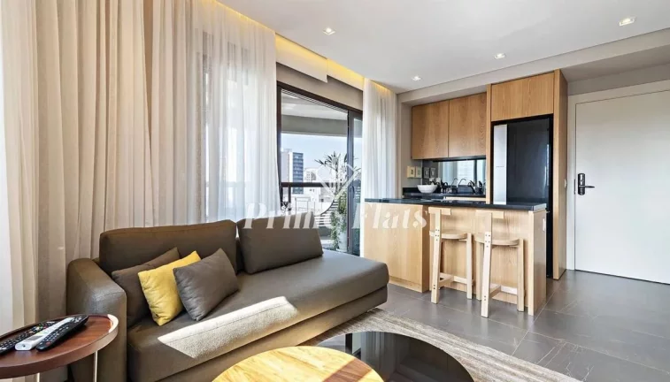 Imagem Flat disponível para locação no Cyrela by Pininfarina no Itaim Bibi, com 51m², 1 dormitório e 1 vaga