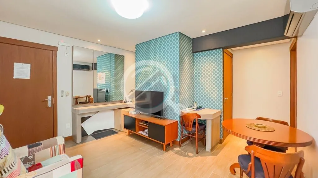 Imagem Excelente apartamento com 2 suítes totalmente mobiliado, inclusive com os eletrodomésticos, 49,62m...