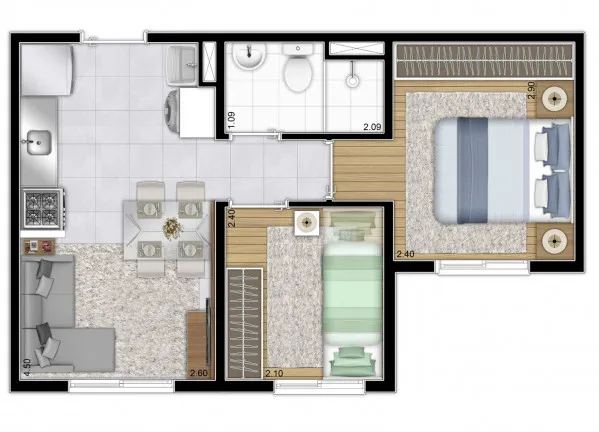 Imagem Apartamento com 2 Quartos à Venda, 32 m² em Parque Munhoz - São Paulo
