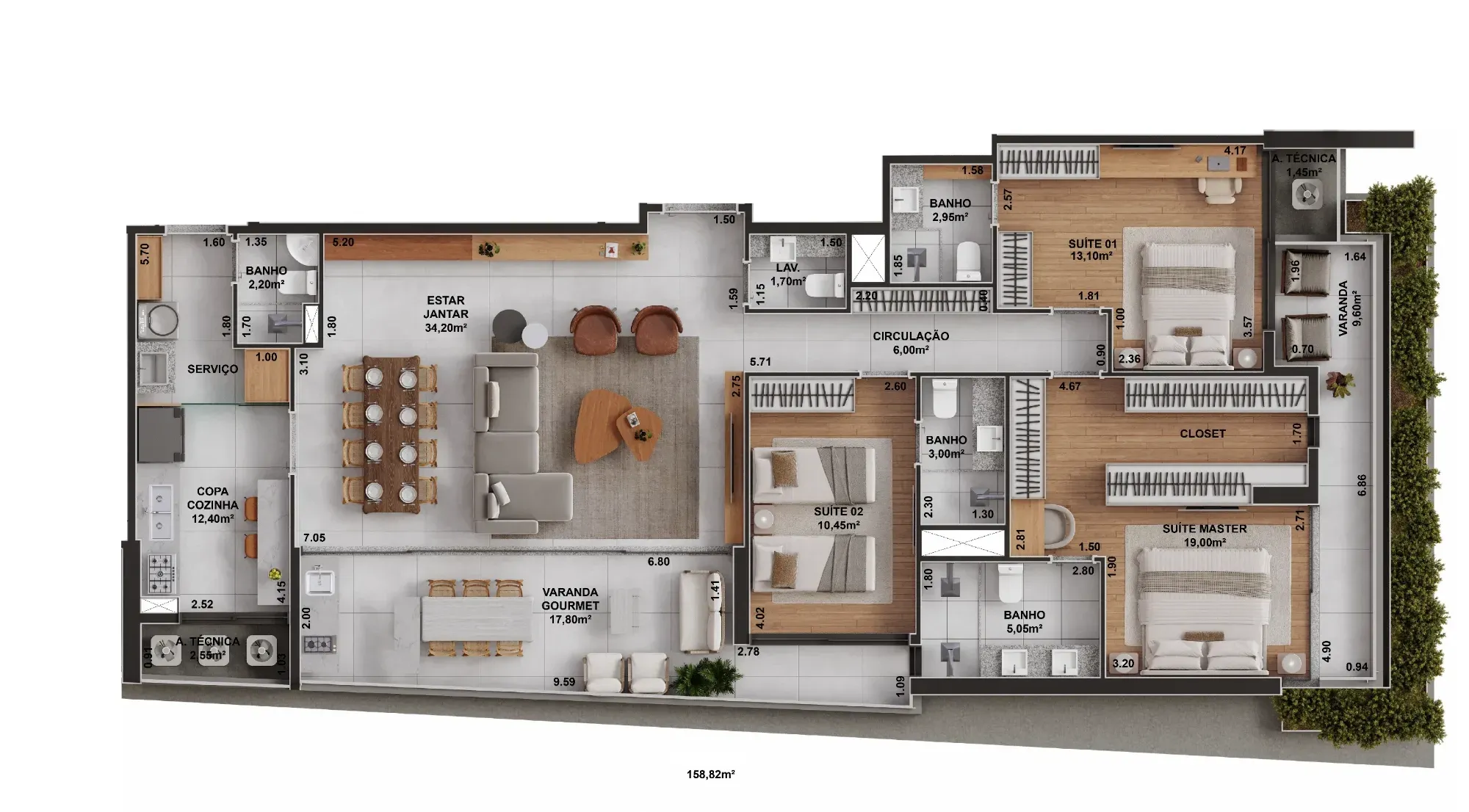 Imagem Apartamento com 3 Quartos à Venda, 108,05 m² em Adrianópolis - Manaus