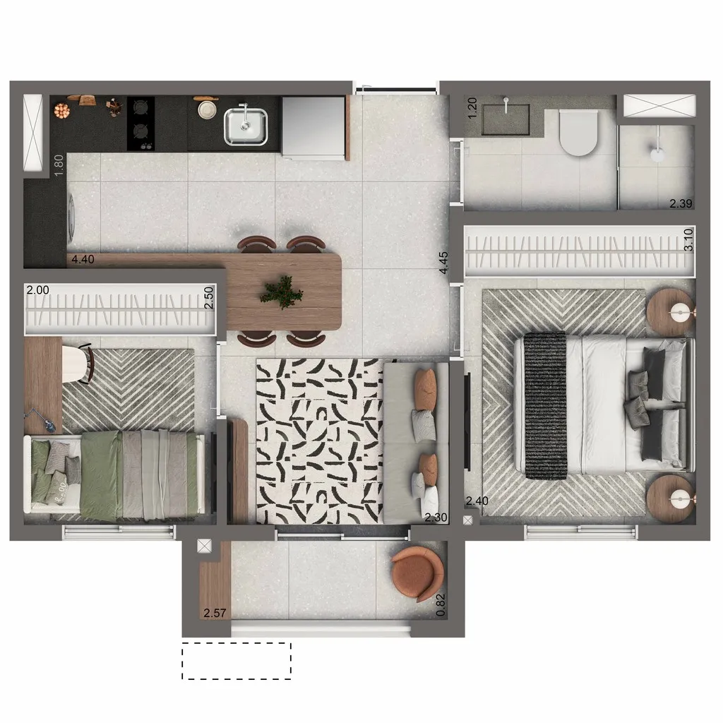 Imagem Living Full Paulista: Apartamento à venda na Aclimação, 1 quarto, 1 banheiro, 24,30 m² de área em São Paulo-SP. Imperdível!