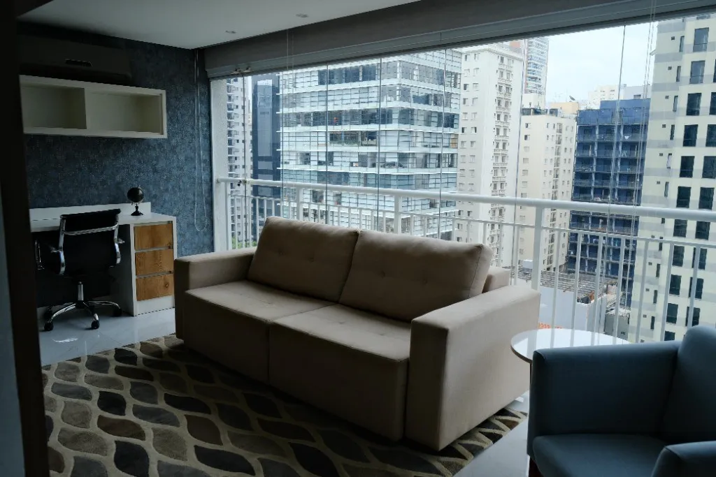 Foto do imóvel Apartamento de luxo na Vila Nova Conceição, SP - 1 quarto, 1 suíte, 1 vaga, 57m² - Condomínio Horizonte JK Vila Olímpia SP.