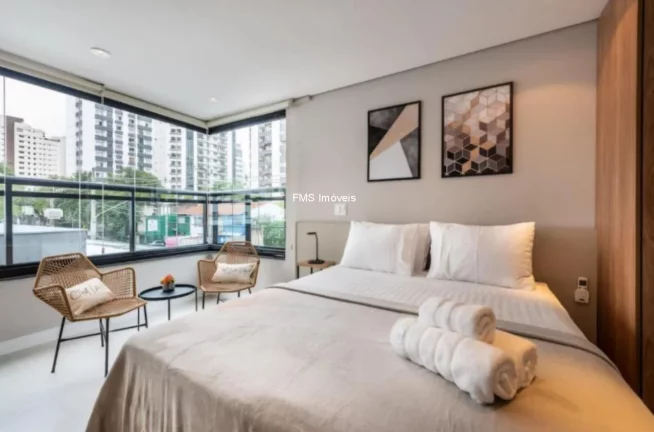 Imagem Apartamento à venda em Moema, São Paulo-SP: 1 quarto, 1 banheiro, 34m² de área.