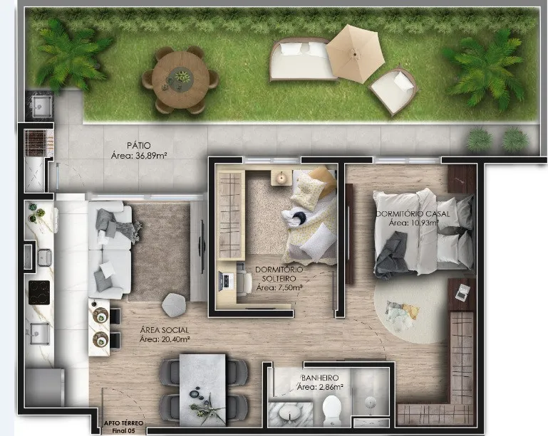 Imagem Apartamento 2 quartos para venda no bairro Nossa Senhora do Rosário em Caxias do Sul