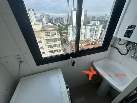 Imagem Apartamento aconchegante em Pinheiros: 1 quarto suíte, 1 sala, lavabo, 1 vaga, 70m² - São Paulo-SP.