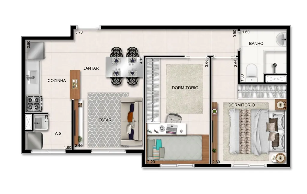 Imagem Condomínio América Mbigucci, apartamento à venda com 2 quartos em São Bernardo do Campo SP