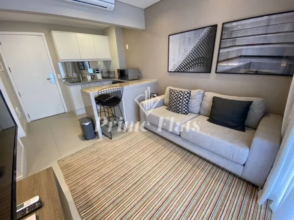 Imagem Flat disponível para locação no VHouse por JFL Living, com 36m², 1 dormitório e 1 vaga