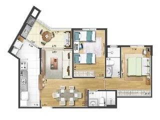 Imagem Residencial Contento Lorenzini, apartamento a venda em São Caetano SP, apartamento em São Caetano do Sul, apartamento 2 quartos em São Caetano do Sul