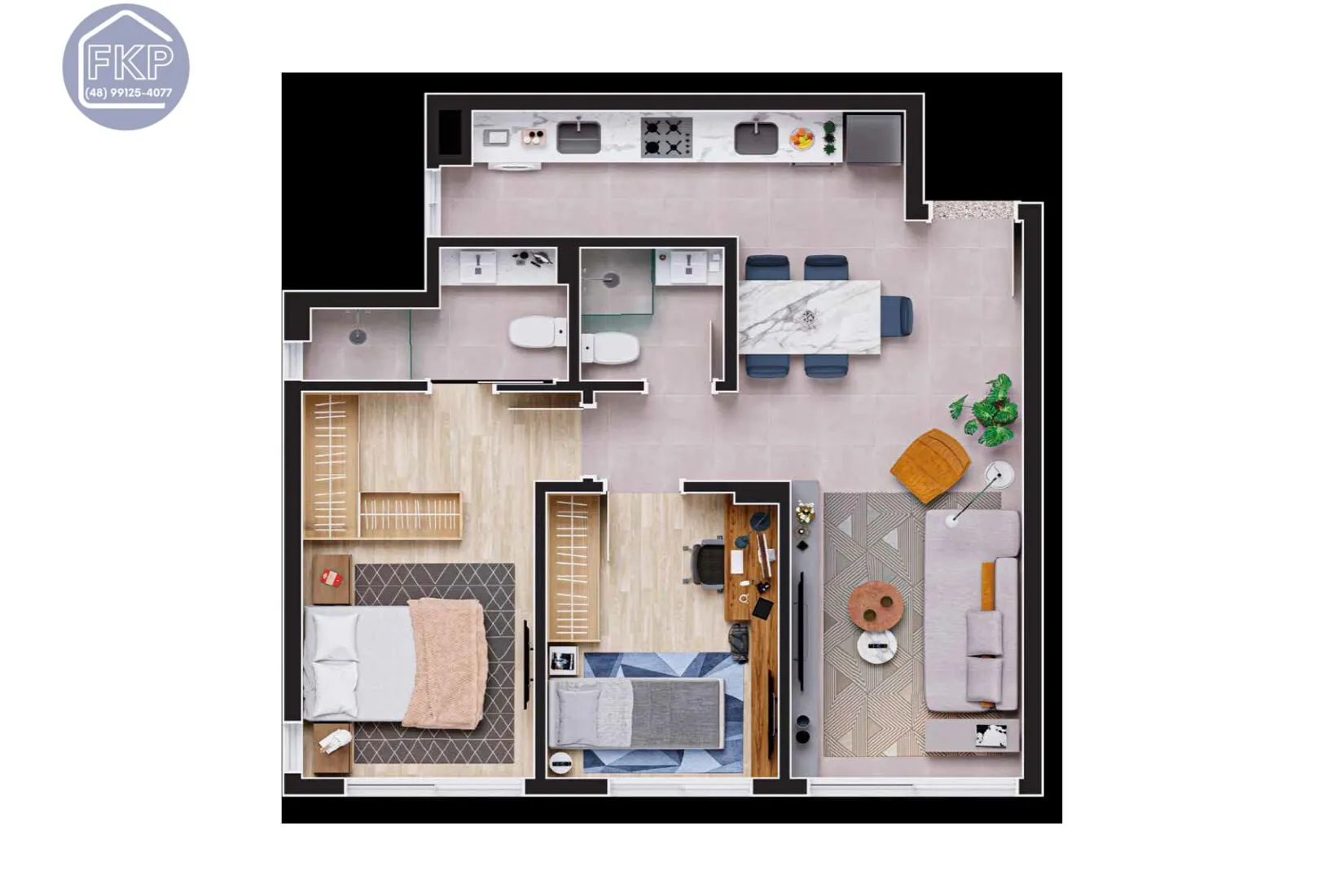 Imagem Apartamento Alto Padrão 2 dormitórios!