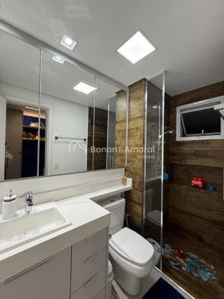 Imagem Apartamento de 119 m² com vista para a piscina e sol da tarde, localizado no condomínio Horizon, e...