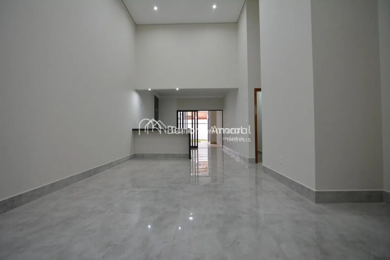 Imagem Casa térrea nova de 3 suítes à venda no Condomínio Reserva Real - Paulínia/SP.