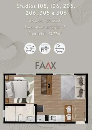 Imagem Studio à venda, CENTRO - Gpva, GUARAPUAVA - PR - PRE LANCAMENTO!