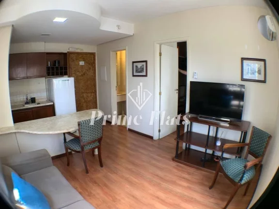 Imagem Flat disponível para venda no Mercure São Paulo JK na Vila Olimpia, com 33m², 1 dormitório e 1 vaga de garagem