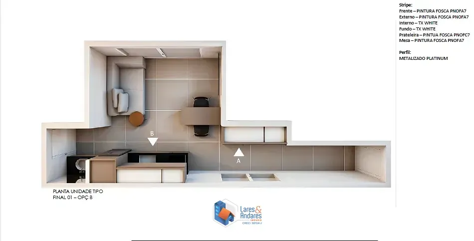 Imagem Apartamento para venda em Higienópolis com 1 quarto, 41m²