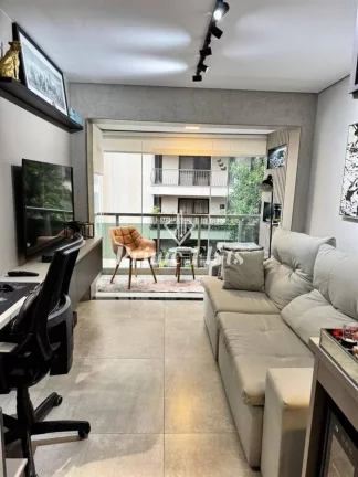 Imagem Flat disponível para venda no Saint Charles Residence Service na Vila Nova Conceição, com 42m², 1 dormitório e 1 vaga
