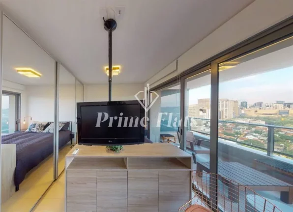 Imagem Flat disponível para locação no VHouse por JFL Living, com 48m², 1 dormitório e 1 vaga