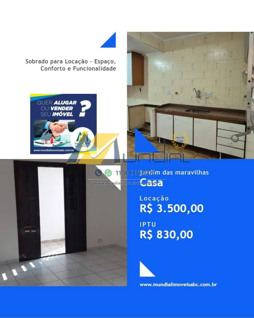Foto do imóvel Sobrado para Locação - Espaço, Conforto e Funcionalidade
