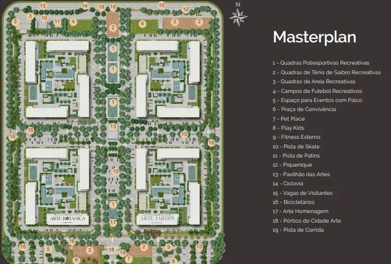 Imagem Arte Botânica Barra da Tijuca: Apartamentos 2 e 3 Quartos Calper