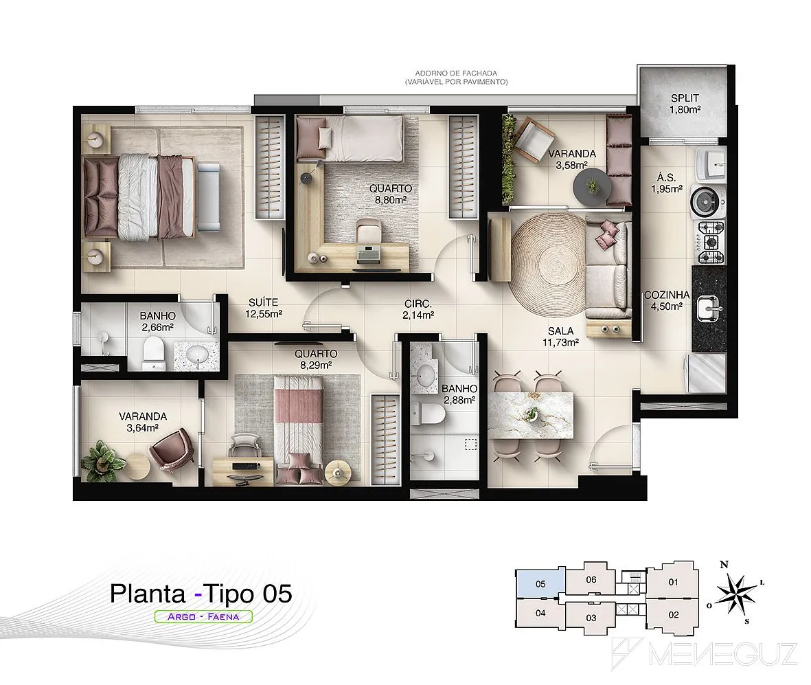 Imagem Faena Residence: 3 quartos com suíte no Jockey de Itaparica (Vila Velha/ES)