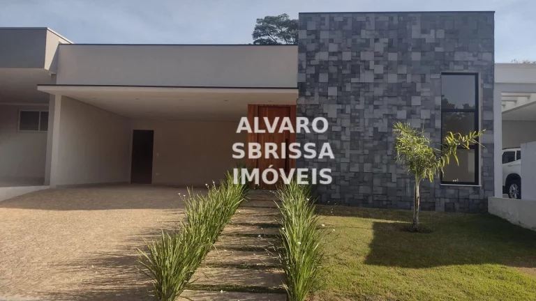 Imagem Casa térrea nova à venda com 3 suítes 360 m2 no Condomínio Vila dos Manacás próximo ao Plaza Shopping localização privilegiada!