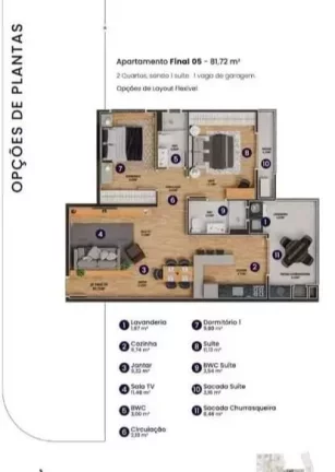 Imagem Apartamento skylife último andar com 82 m² privativos