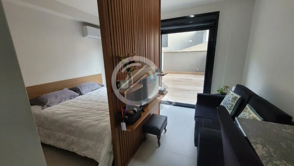 Apartamento studio de luxo garden mobiliado de 54 m², com todos móveis planejados e eletros e 1 va...