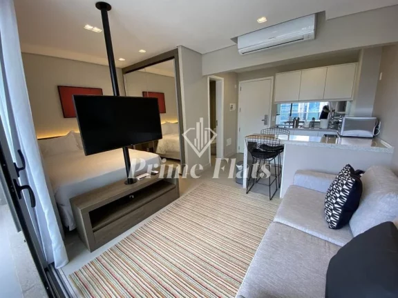 Imagem Flat disponível para locação no VHouse por JFL Living, com 36m², 1 dormitório e 1 vaga
