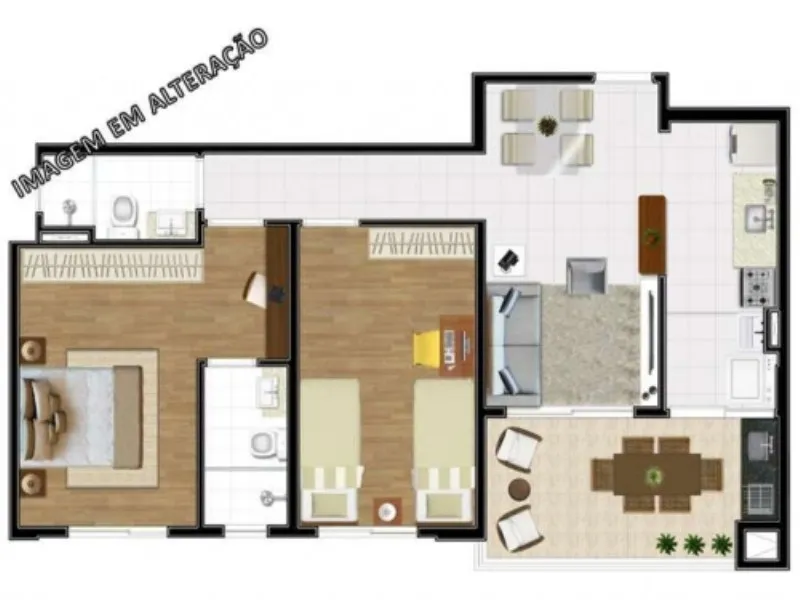Imagem Apartamento de 2 quartos com 1 suíte e 66m² no Condomínio All Park São Caetano, Santa Maria - São Caetano do Sul-SP