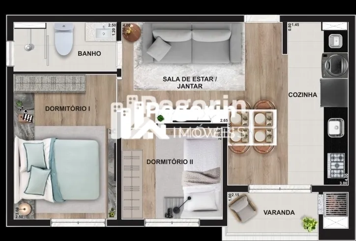 Imagem Apartamento Studio à venda em Pinhais, Centro, com 2 quartos, 46,26m²