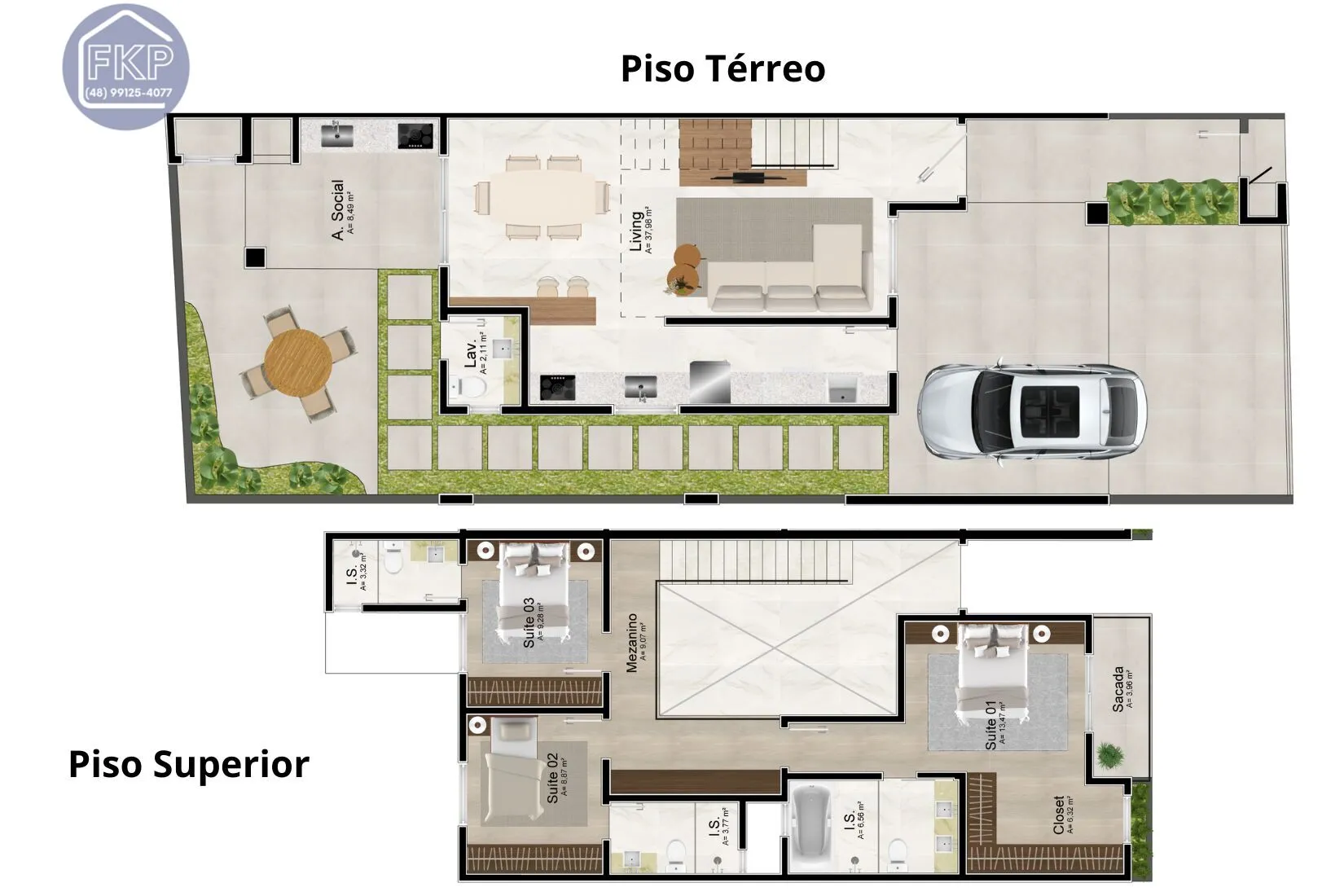 Imagem Casa Duplex 3 suítes!