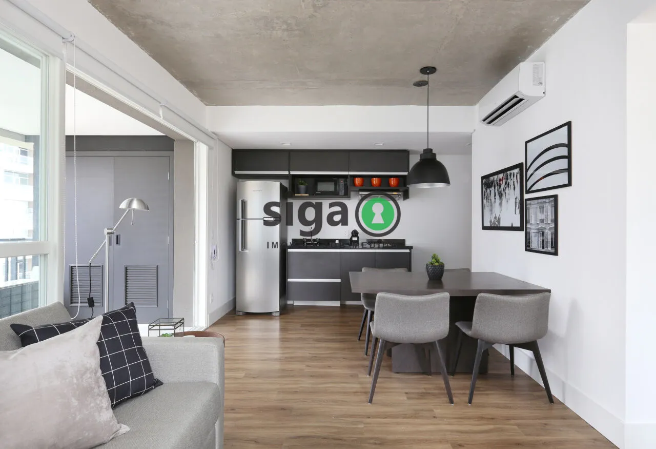 Imagem APATAMENTO MOBILIADO PARA VENDA NO BROOKLIN COM 1 DORMITORIO