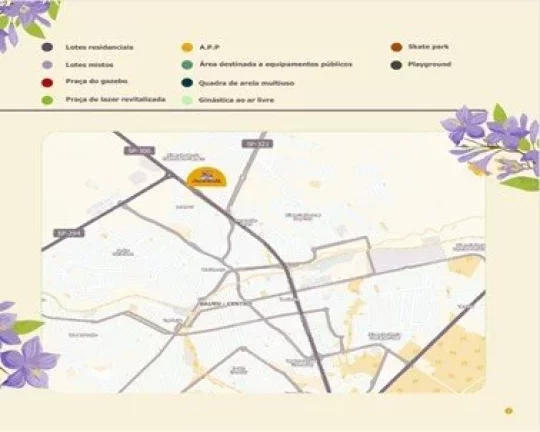 Imagem Lotes a VENDA  Núcleo Gasparini, Bauru/SP, área 08x20m²