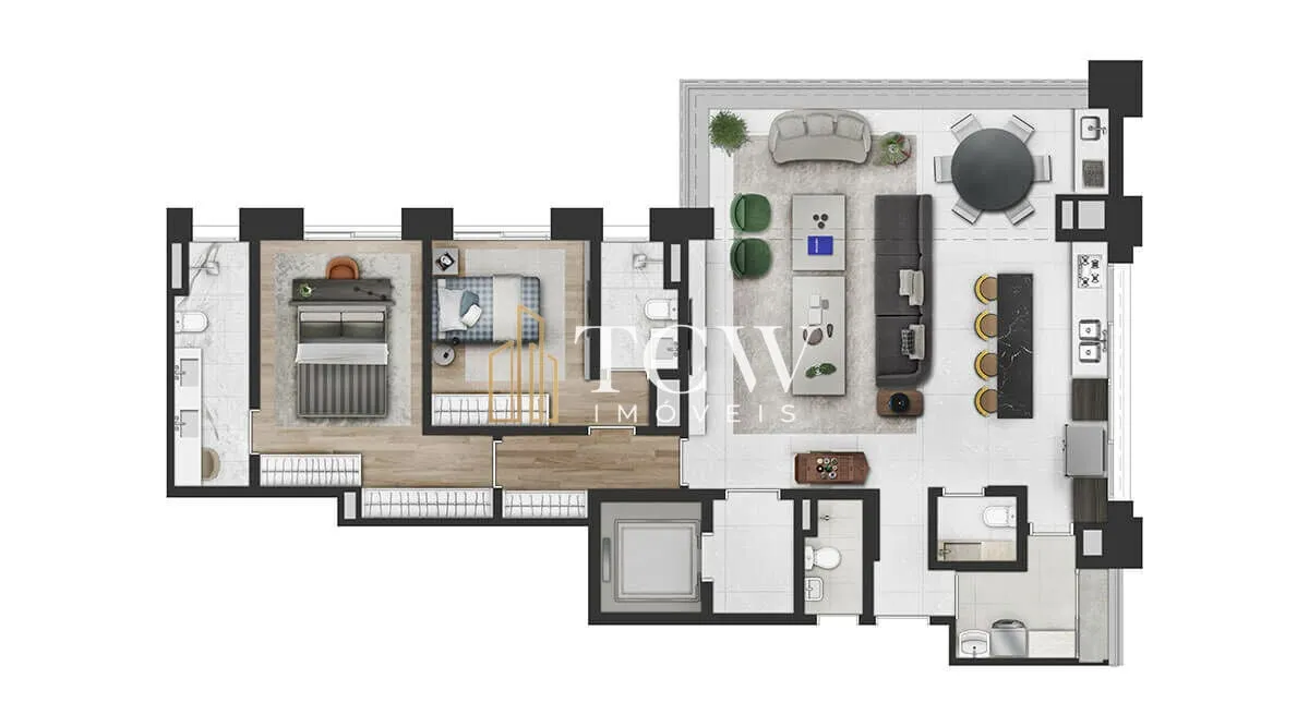 Imagem Apartamento à venda no bairro Itaim Bibi - São Paulo/SP, Zona Sul