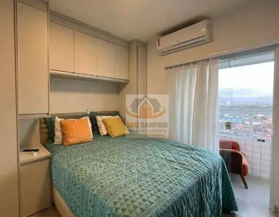 Imagem Lindo Apartamento com Vista ao Mar, 1 Suíte, Maracanã - Praia Grande