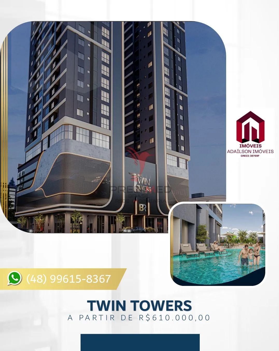 Imagem Twin Towers Apartamentos na planta em Itapema SC BRASIL