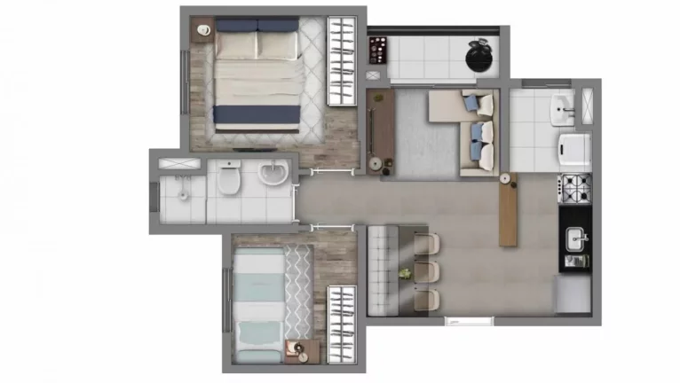 Imagem VIVAZ CANTAREIRA - Apartamentos de 2 dormitórios, com fácil acesso à CPTM Jaraguá!