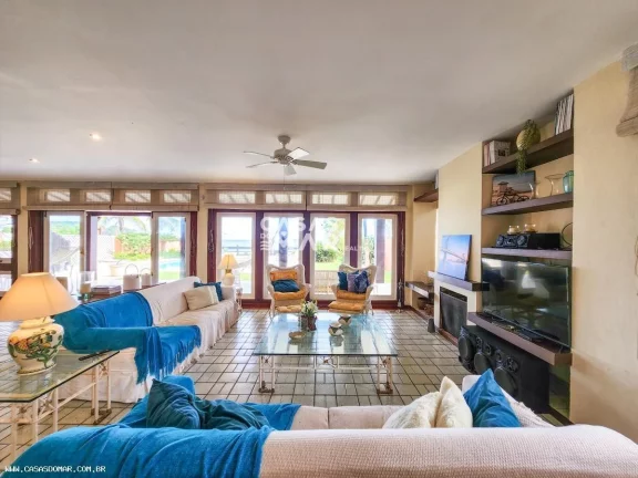 Imagem Magnífica casa de frente para o mar em condomínio de luxo em Geribá, Búzios-RJ: 6 quartos, 6 suítes, 6 salas, 7 banheiros, 4 vagas e 800m² de puro requinte!