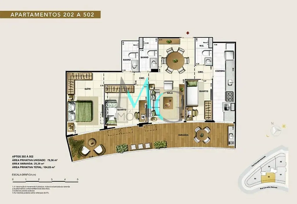Imagem Garden à venda 2 Quartos 2 Suites 1 Vaga 117.99M² Lagoa Rio de Janeiro - RJ | La Fontaine