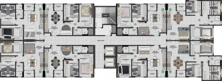 Imagem Apartamento com 2 Quartos à Venda, 53 m² em Santa Augusta - Criciúma