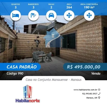Foto do imóvel CASA NO CONJUNTO MANAUENSE - NOSSA SENHORA DAS GRAÇAS