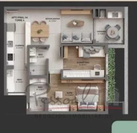 Imagem OPORTUNIDADE!!! Preço especial válido apenas entrada + financiamento bancário. Apartamentos de 1,...